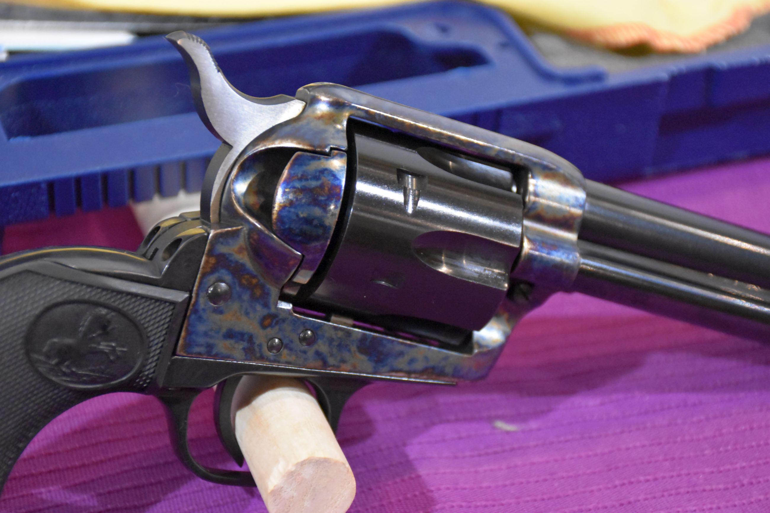 Colt Cowboy 45 Cal Colt, Revolver, 6 Shot, With Hardcase, SN: TF13879, 4 3/4" Barrel, Blued With Cas