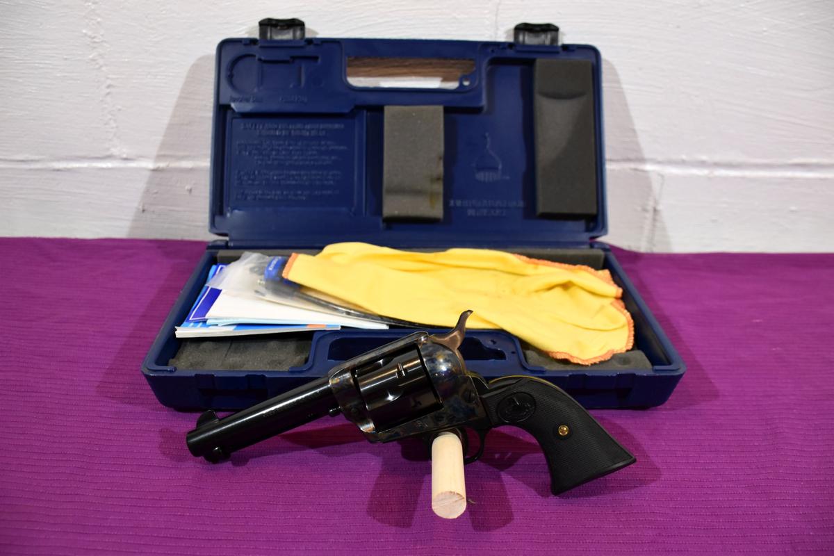 Colt Cowboy 45 Cal Colt, Revolver, 6 Shot, With Hardcase, SN: TF13879, 4 3/4" Barrel, Blued With Cas