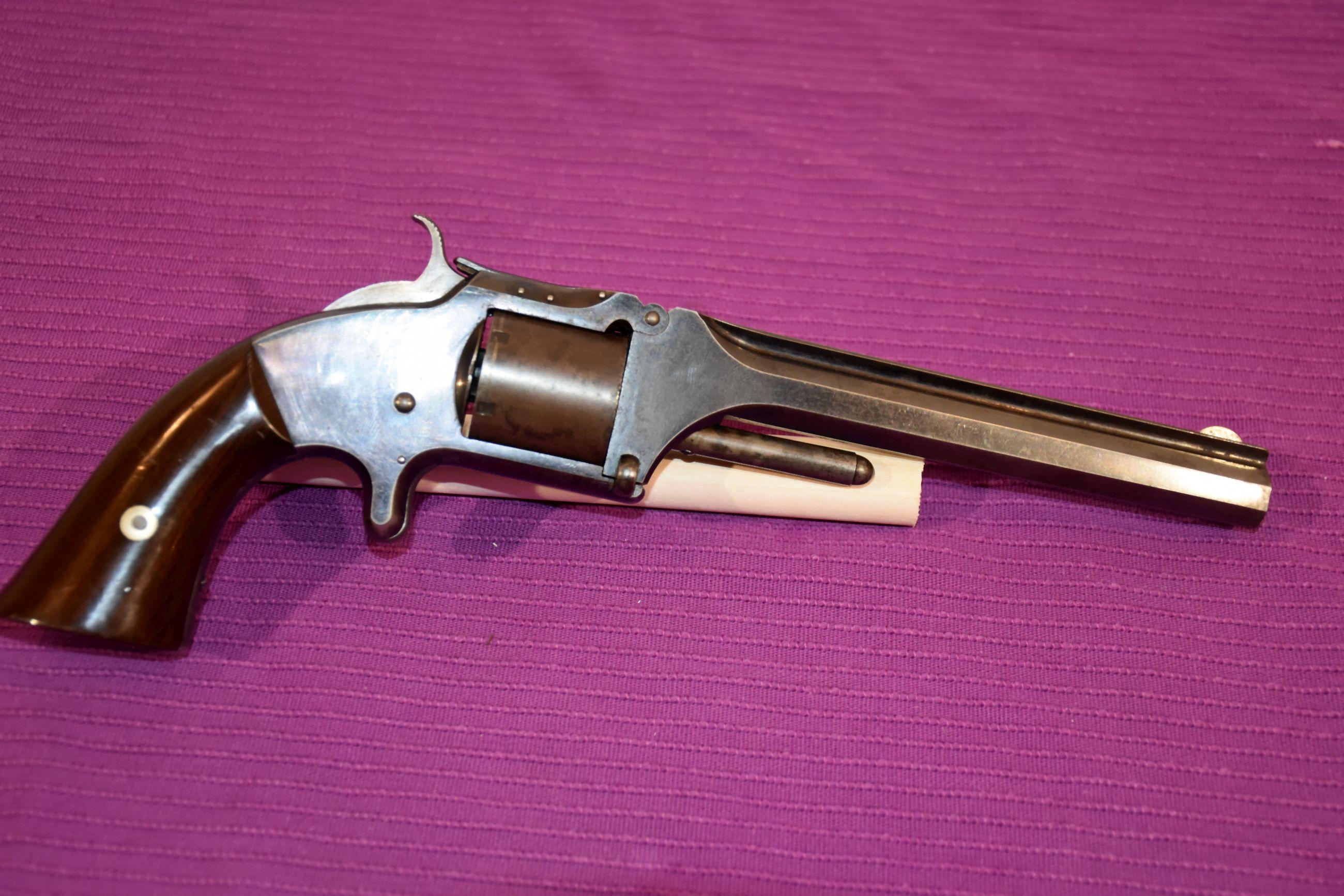 Smith And Wesson Model 2, Revolver, 32 Cal, 6 Shot, Single Action, Octagon Barrel, 6" Barrel, SN: 48