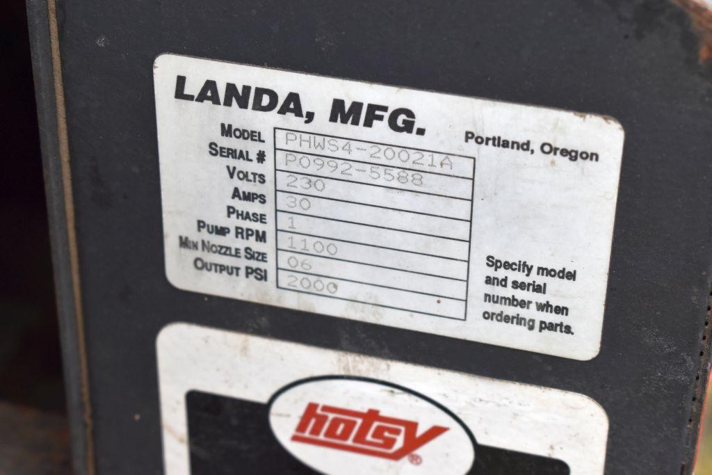 Landa Electric Hot Water Pressure Washer, 1984 Hours Showing, Pump Works