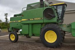 John Deere 6620 Turbo Diesel Combine, 24.5x32 Tires, Approx 3,439 Hours On Machine Tach Was Replaced