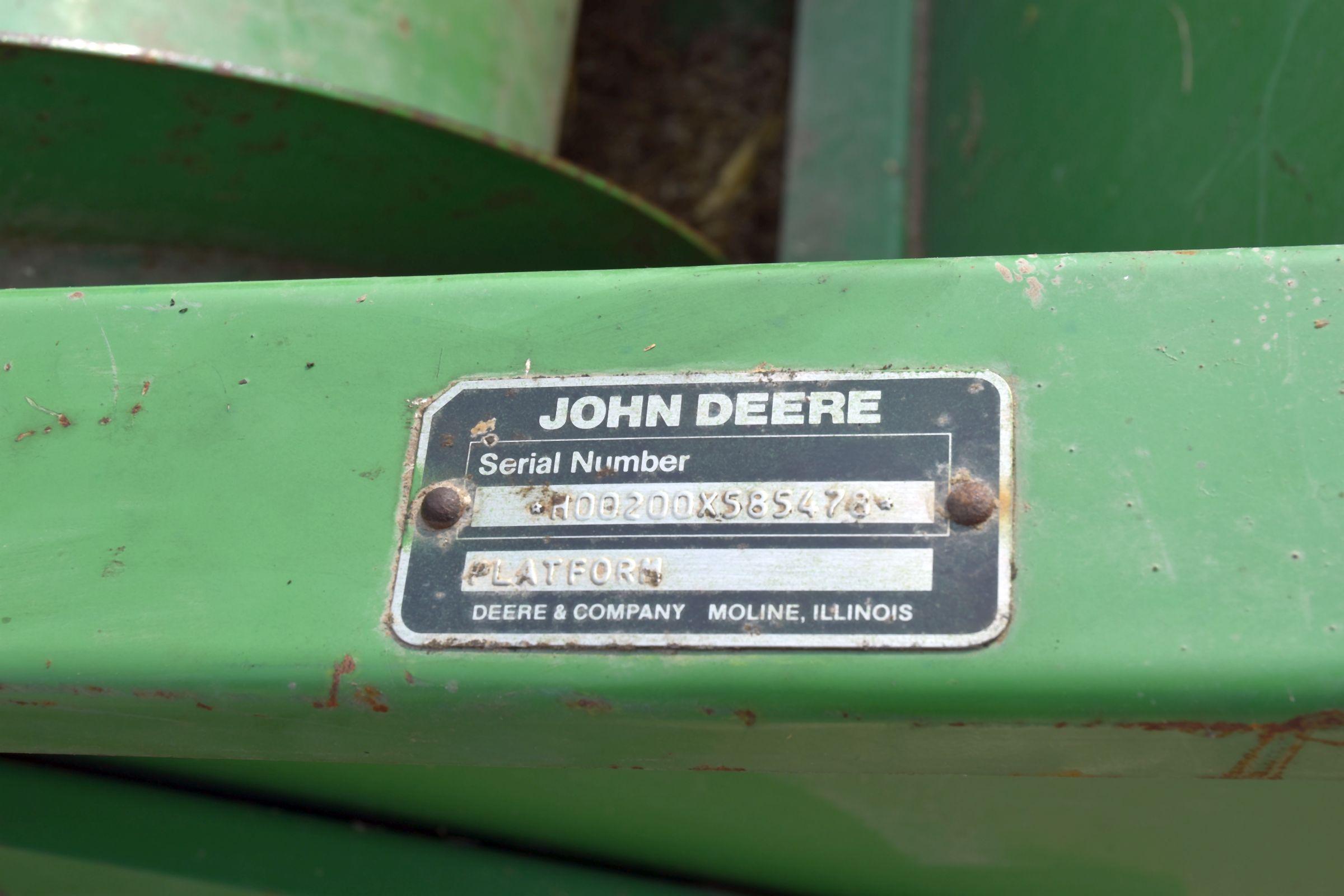 John Deere 212 Pickup Head, 5 Belt Pickup, SN: X585478