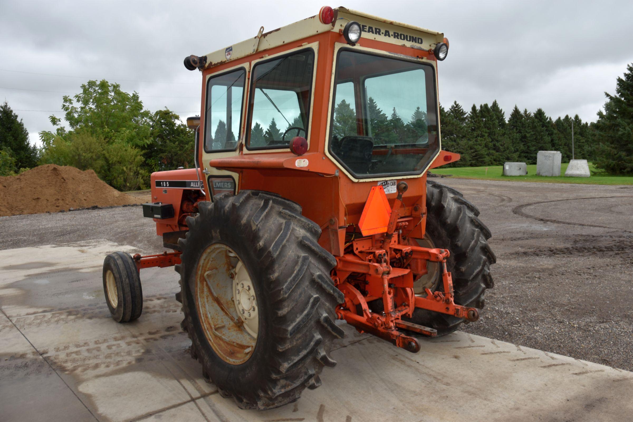 Allis Chalmers 185 Diesel Tractor, 2WD, 4153 Actual One Owner Hours, 18.4R30 Tires AT 90%, Hi/Lo 4 S