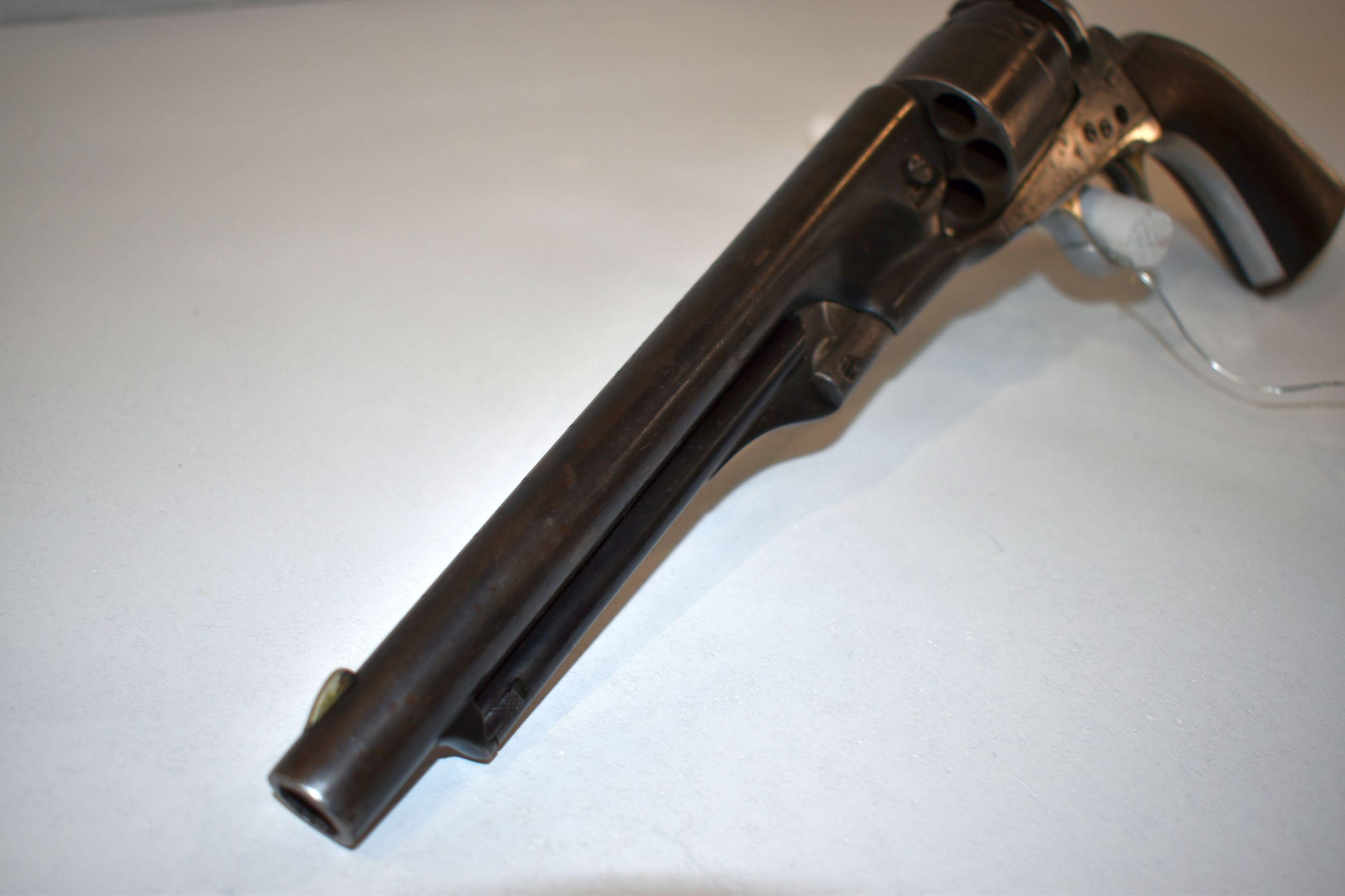 Colt 1860 Army Model 44 Cal. 6 Shot Percussion Revolver, SN: 8142, all visable serial numbers match