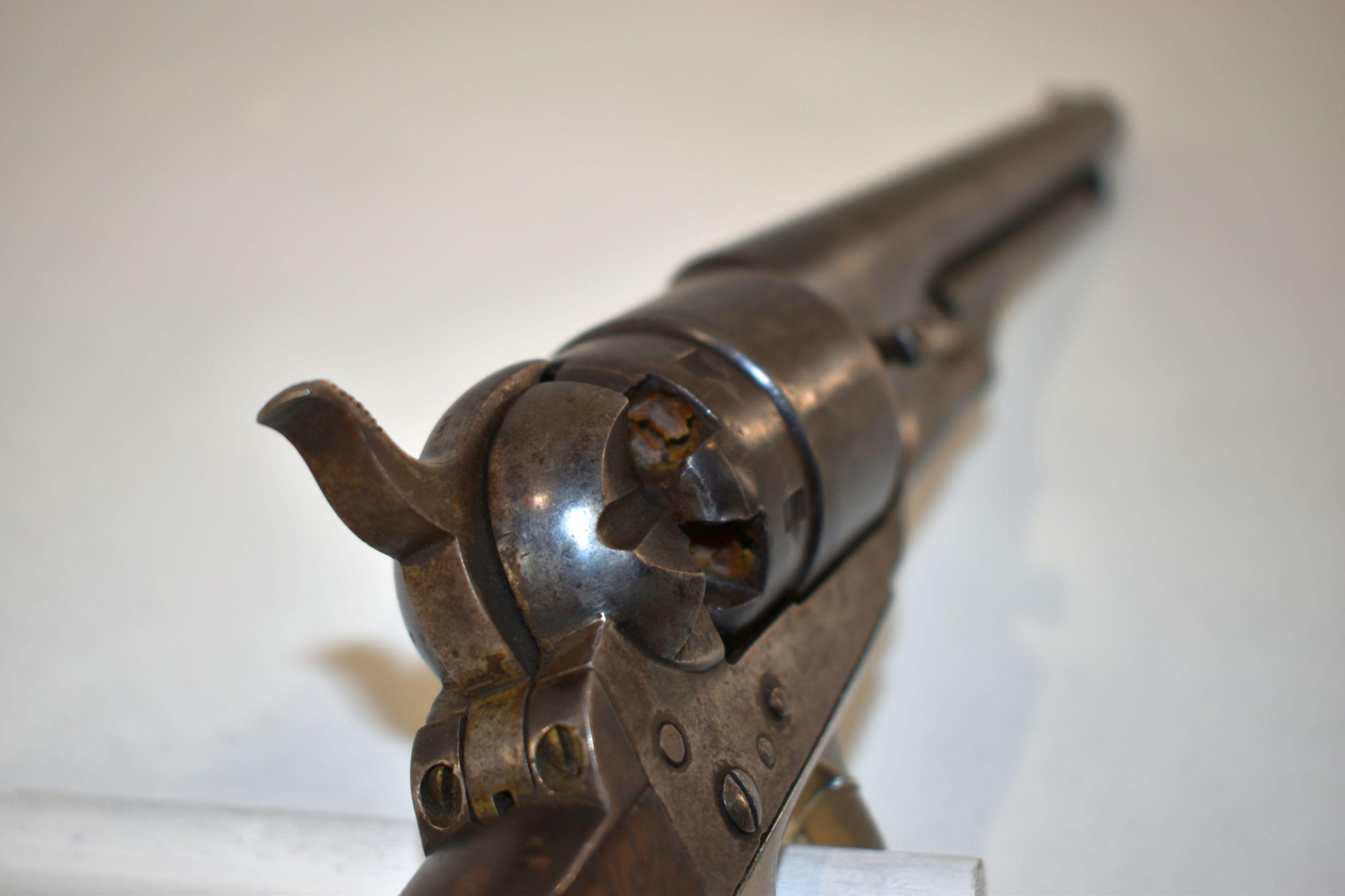 Colt 1860 Army Model 44 Cal. 6 Shot Percussion Revolver, SN: 8142, all visable serial numbers match