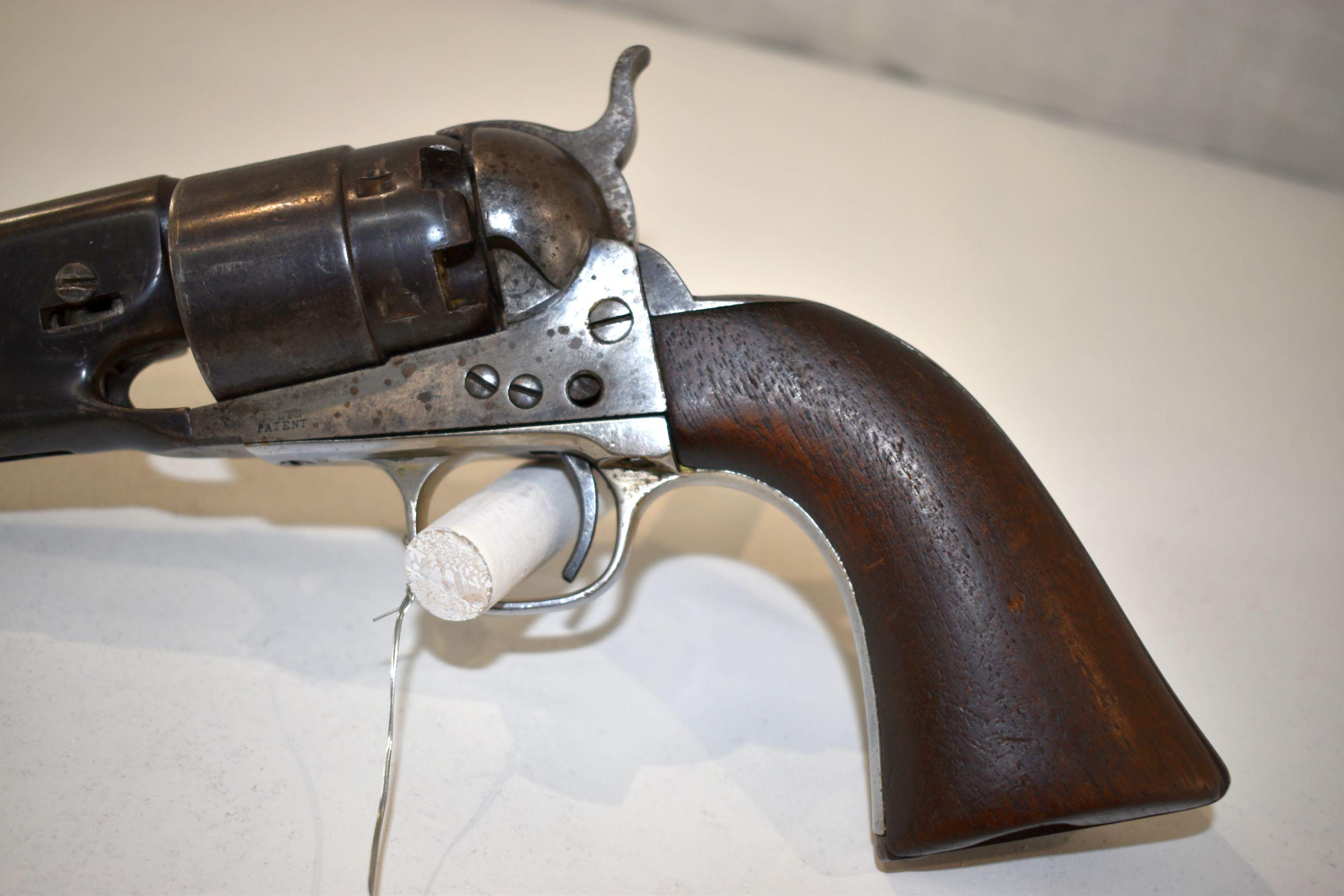 Colt 1860 Army Model 44 Cal. 6 Shot Percussion Revolver, SN: 8142, all visable serial numbers match