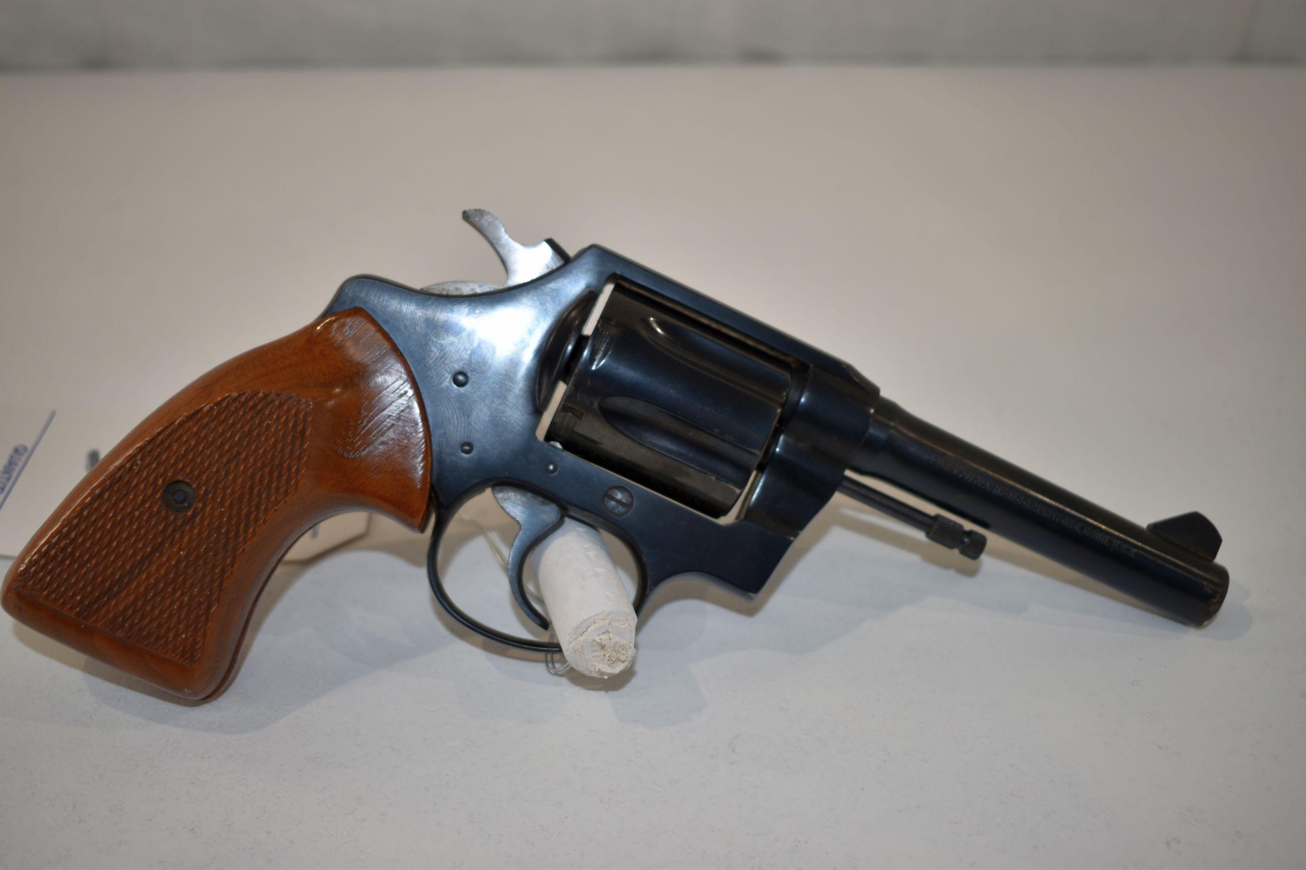 Colt Police Positive Special, 38 Special Cal, 6 Shot Revolver, wooden grips on left hand side are cr