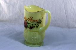 Custard glass pitcher from Nymore MN