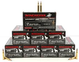 500 ROUNDS OF WINCHESTER VARMINT HE .17 AMMUNITION