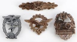 WWII GERMAN THIRD REICH BADGE LOT OF 9