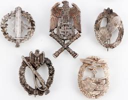 WWII GERMAN THIRD REICH BADGE LOT OF 9