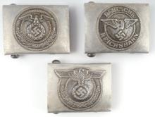 GERMAN WWII LOT OF 3 BELT BUCKLE SA REICHSBAHN