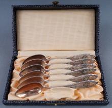 6 WWII GERMAN REICH NSDAP LEADER'S CASED SPOON LOT