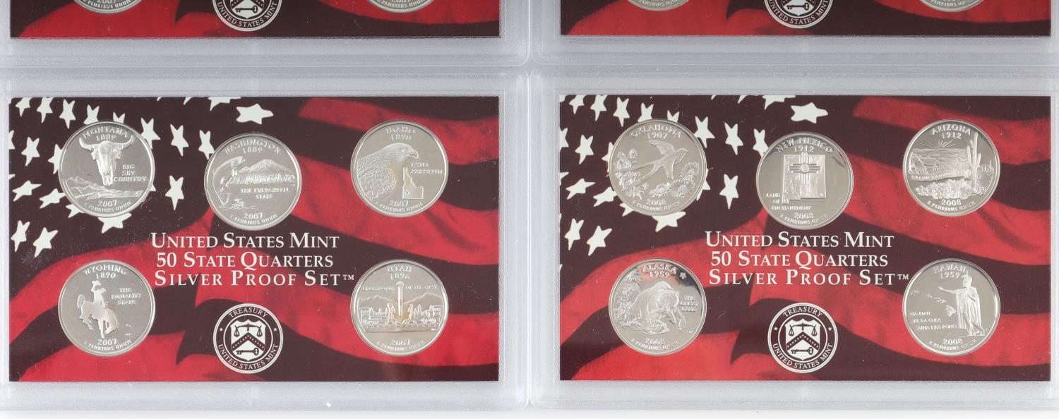 14 SILVER STATE QUARTER SETS 2004 2006 2007 2008