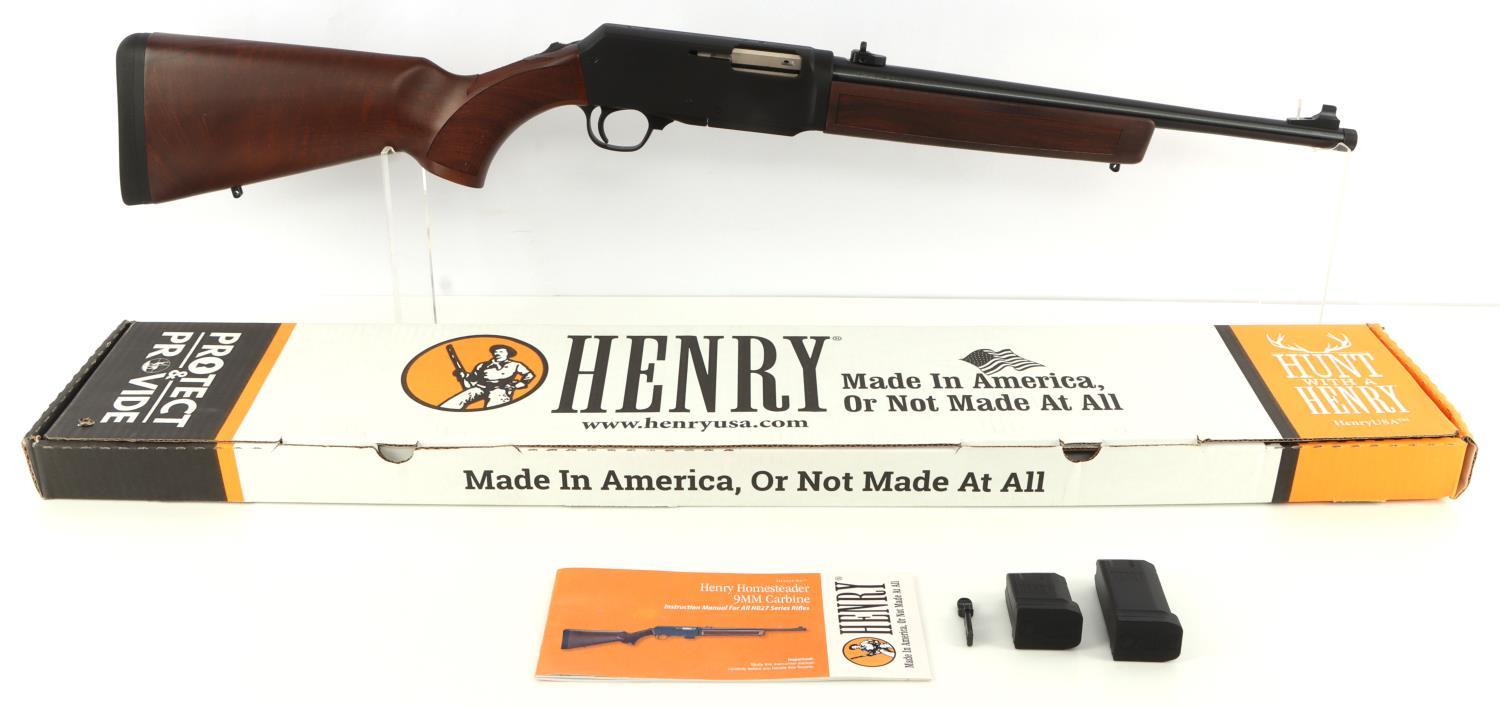 HENRY ARMS HOMESTEADER 9MM SEMI AUTO RIFLE NIB