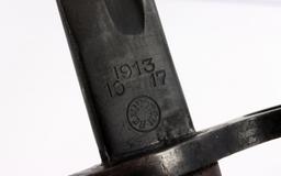 WWI US M1917 REMINGTON BAYONET & SCABBARD 1913