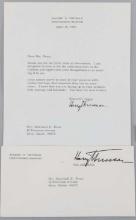 HARRY TRUMAN SIGNED AUTOGRAPH LETTER & ENVELOPE