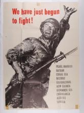 U.S. ARMY POSTER 1943 WE HAVE JUST BEGUN TO FIGHT