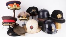 WWII VIETNAM MILITARY HEADWEAR LOT M1 CD FRENCH