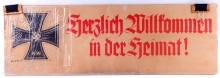 WWII GERMAN WELCOME HOME TO SOLDIERS SIGN