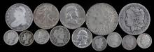 90% SILVER U.S. COIN LOT MORGAN CAPPED 50C MERCURY