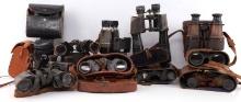 LARGE COLLECTION OF BINOCULARS FRENCH U.S. GERMAN