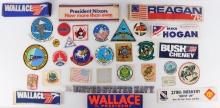 LOT OF 66 POLITICAL AND MILITARY BUMPER STICKERS