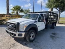 2016 FORD F-450XL DIESEL STAKE TRUCK W/T R/K