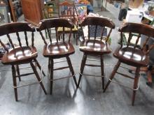 4 BAR STOOLS -  2 SWIVEL