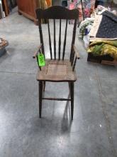 ANTIQUE HIGH CHAIR  40"