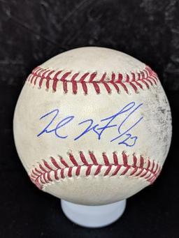 Michael Brantley signed game-used MLB baseball, JSA & MLB certs