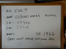 Colt Officer's, 22 LR