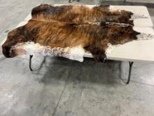 Brand New X-Large Brindle Cowhide Rug Soft Tanned 97x83