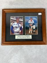 Sandy Koufax and Duke Snider Signed, Framed and Matted Photos - COA Very Nice!