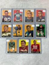 (11) 1961 Topps Football - Several HOFers- Very Nice Cards!