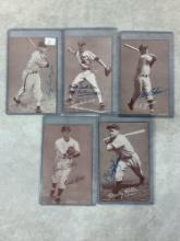 (5) Signed Exhibit Cards - Hatton, Keller, Johnson, Curtwright & Kolloway