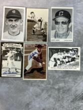 (6) Cleveland Indians Signed Photos and Post Cards