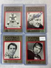 (4) HOF Football Immortals Signed Cards