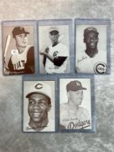 Lot of 5 1947-66 Exhibit Cards Maz 2-Banks Snider F.Robinson