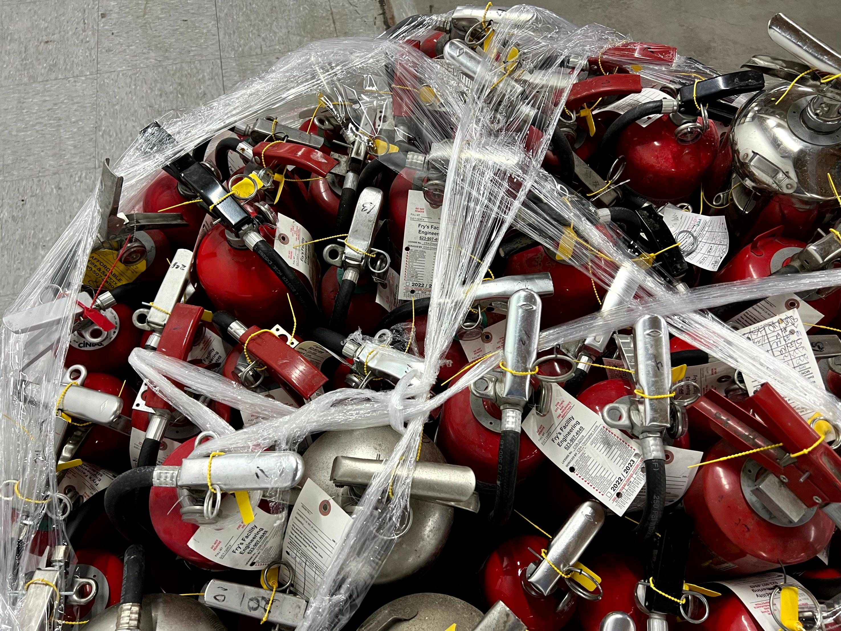 Pallet of Fire Extinguishers