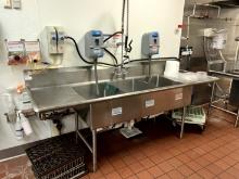 Three Compartment Sink w/ Sanitation System