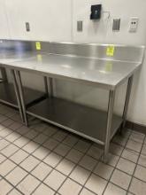 Win-Holt 4ft Stainless Steel Table W/ Backsplash