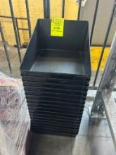 Stack Of 12in x 15in Slanted Plastic Bins