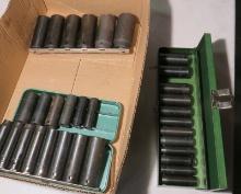 Impact socket set 3/8" to drive 1 1/4"