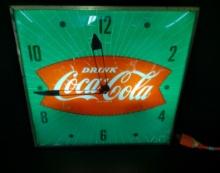 PAM Coca-Cola Lighted Advertising Clock