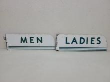 Pair DSP Sinclair Men & Ladies Gas Station Bathroom Signs