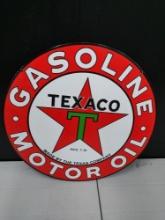 Double-Sided Porcelain Texaco Advertising Sign