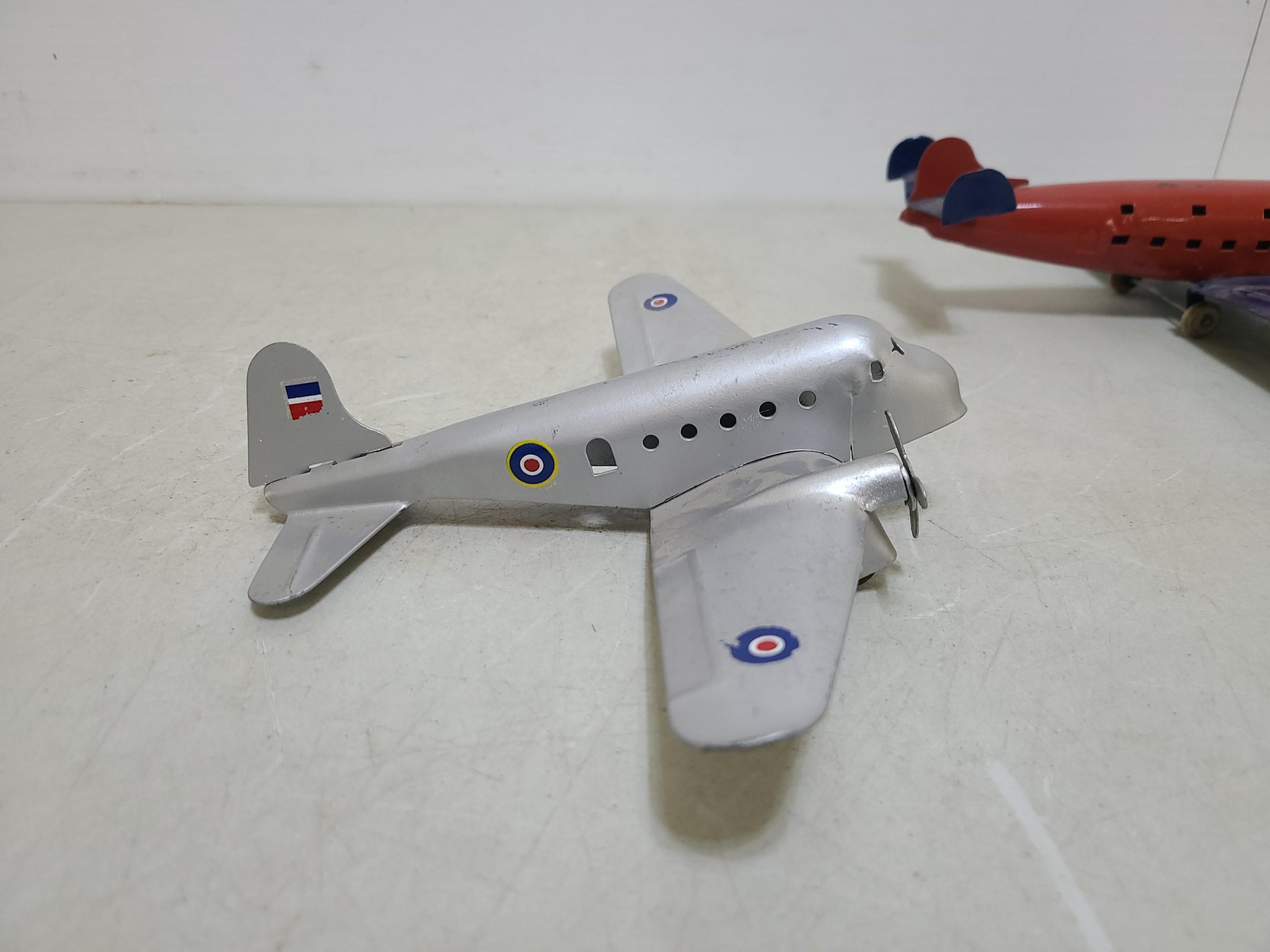 3 Tin Metal Toy Planes