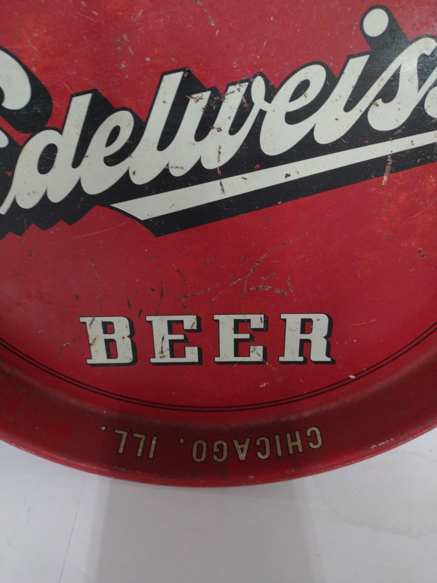 Edelweiss Beer Advertising Tin Tray