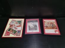 1940s 50s and 60s Framed Coca-Cola Art